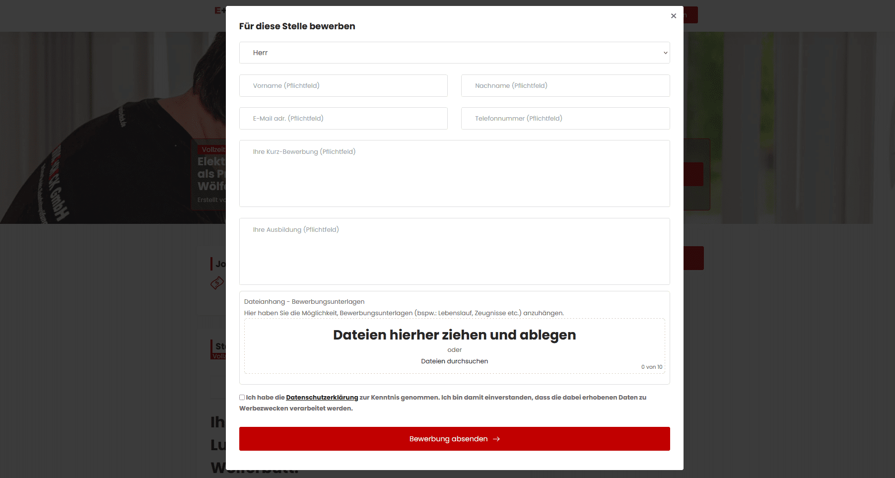 Erstellung Jobportal